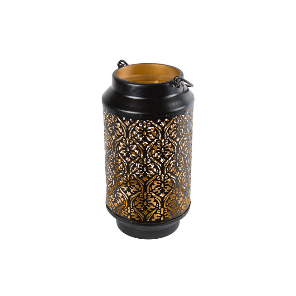 Lantern Igate S, black/gold colour, H28.5x15.5cm