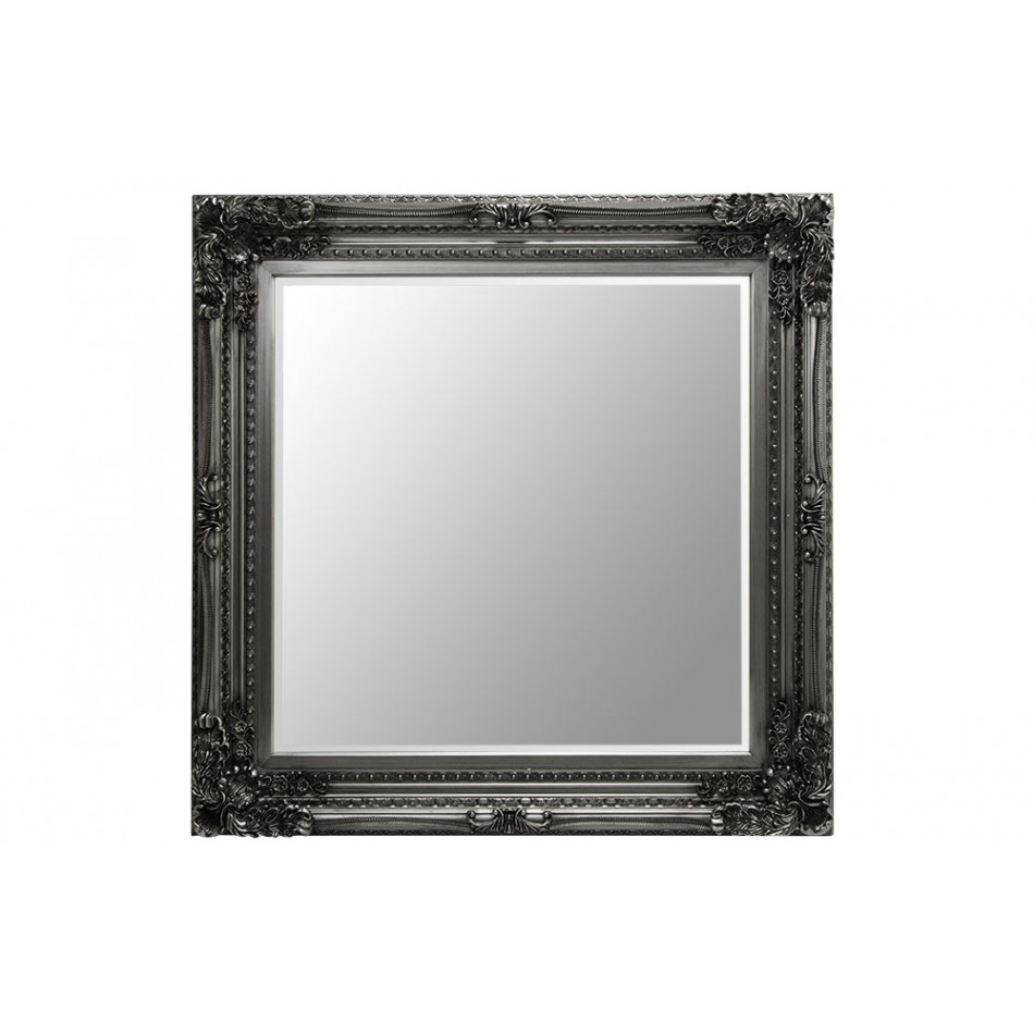 Wall mirror Imatra, antique silver colour, 118x118cm