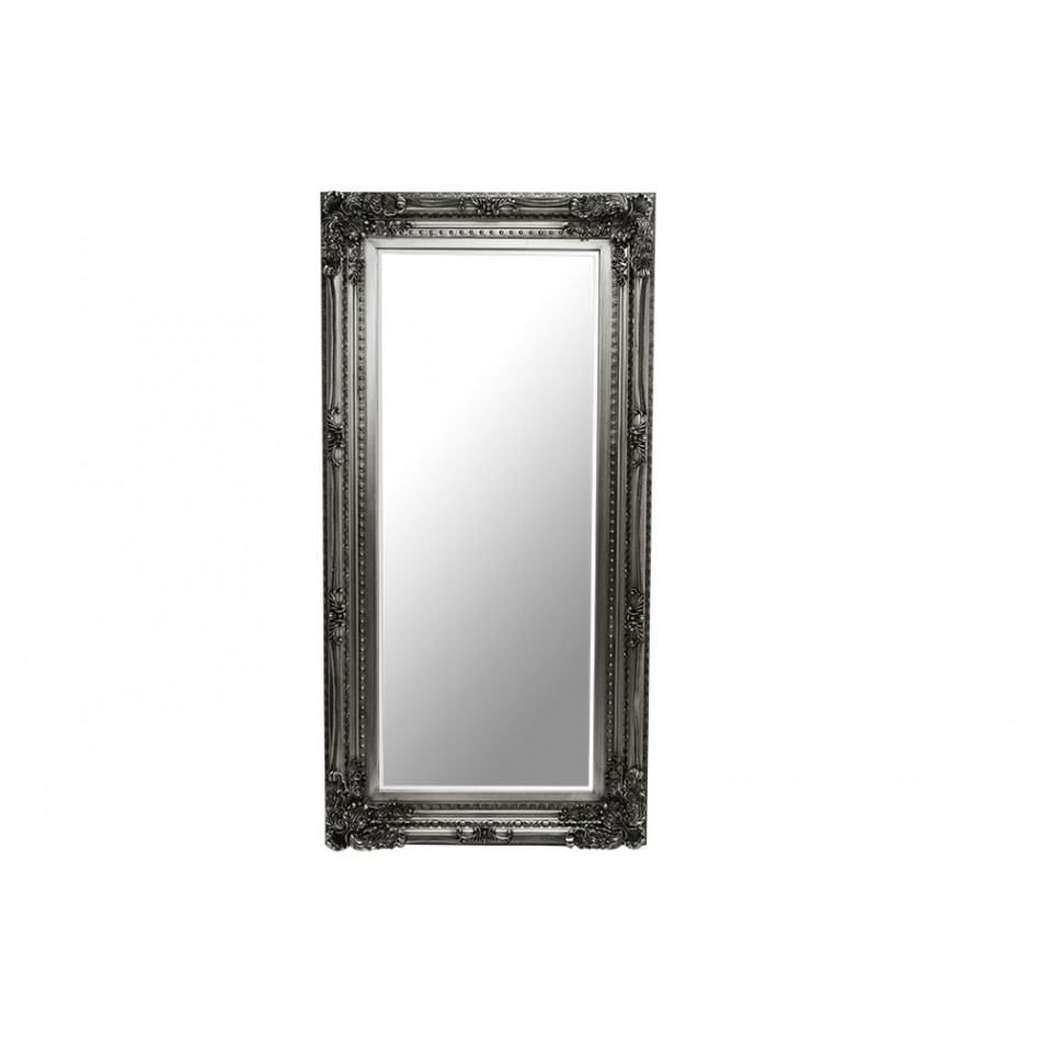Wall mirror Imatra, antique silver colour, 90x180cm