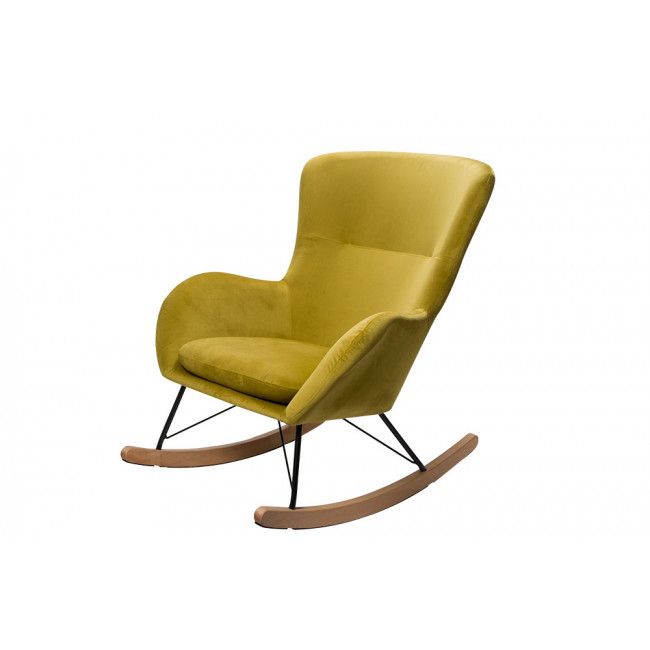 Кресло-качалка Amadeus, золотисто-оливкового цвета, H97x76x103, высота сиденья 42cm