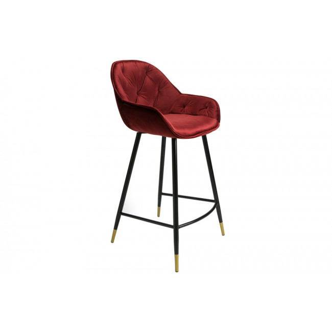 Барный стул Salorino, цвет бордовый, 96x48x54cm, высота сиденья 62cm