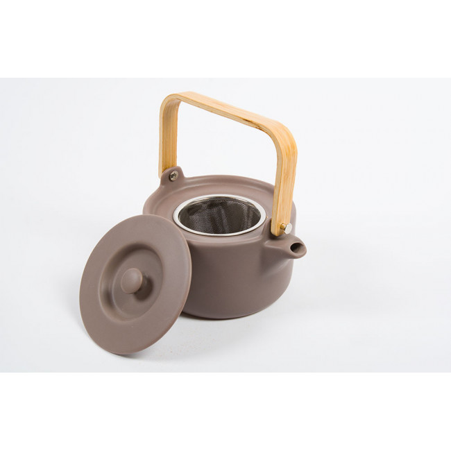 Чайник, серо-коричневый, 800ml, H17cm D14cm