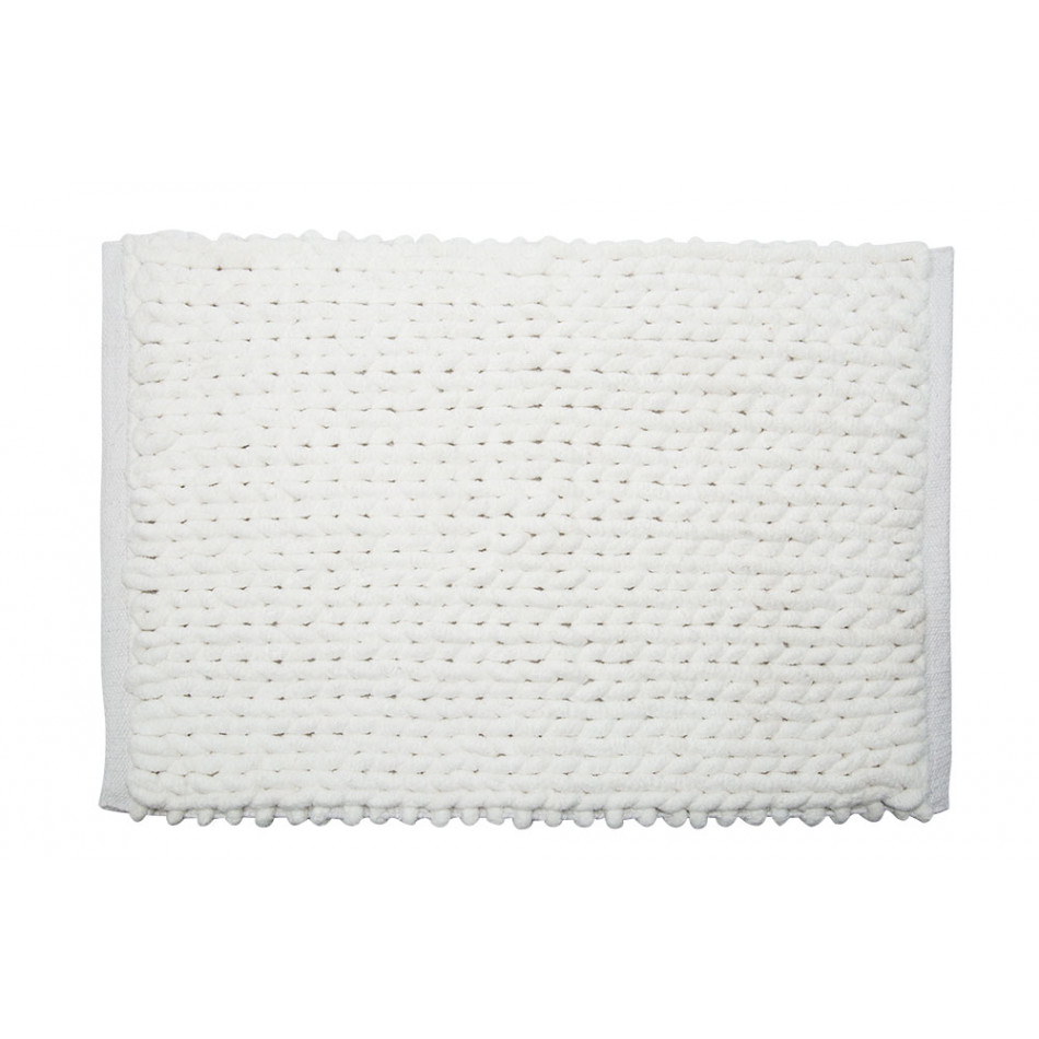 Bath mat, white colour, 75x50x2cm