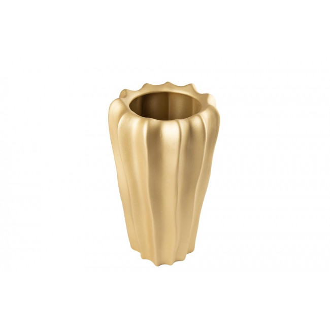 Vase Campo, matt golden, ceramic, H31x D18.0cm 