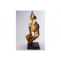 Decorative Sculpture Silence, golden/black, 13x13x39cm