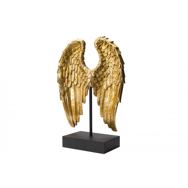 Decorative figure Wing, gold colour, 8x21x30cm