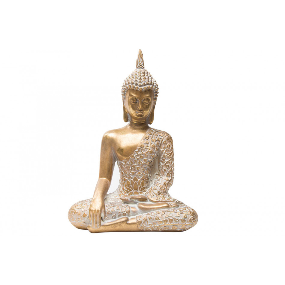 Decor Buddha, gold colour, 17x24x11cm