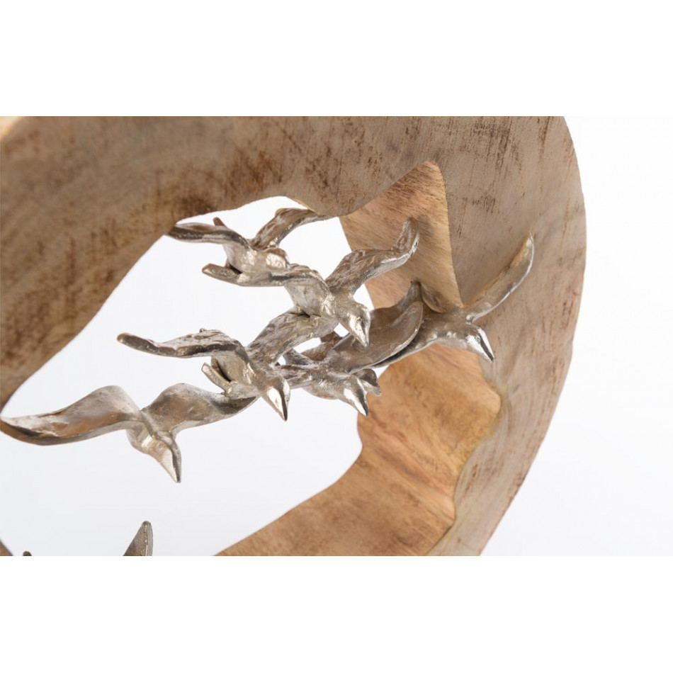 Decor Bird, mango, H35cm