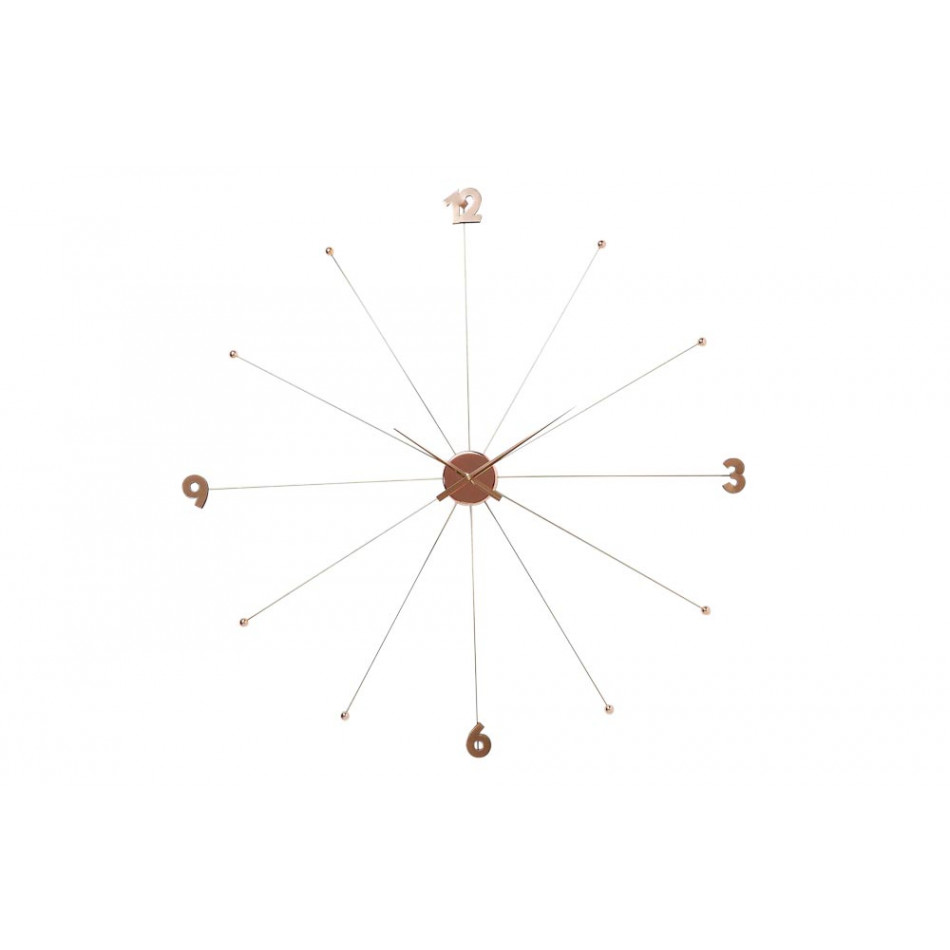 Wall clock Like Umbrella Rose gold, D100x6cm