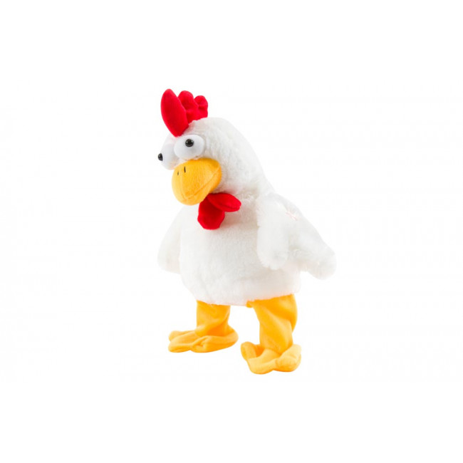 Plush decor Rooster with music, H33cm
