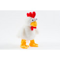 Plush decor Rooster with music, H33cm