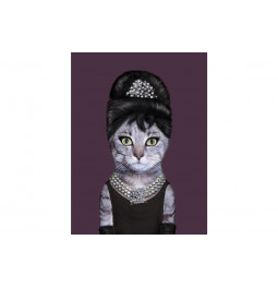 Picture Audrey Hepburn Cat, 60x80cm