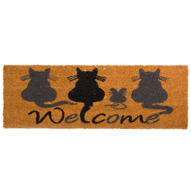 Door matt Welcome cats, kokoss, 26x75cm