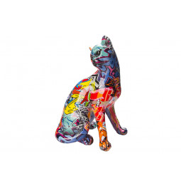 Decorative figure Cat pop art, 28x21x13cm