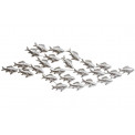 Metal wall deco Fish, silver colour, 103x2x35cm