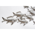 Metal wall deco Fish, silver colour, 103x2x35cm