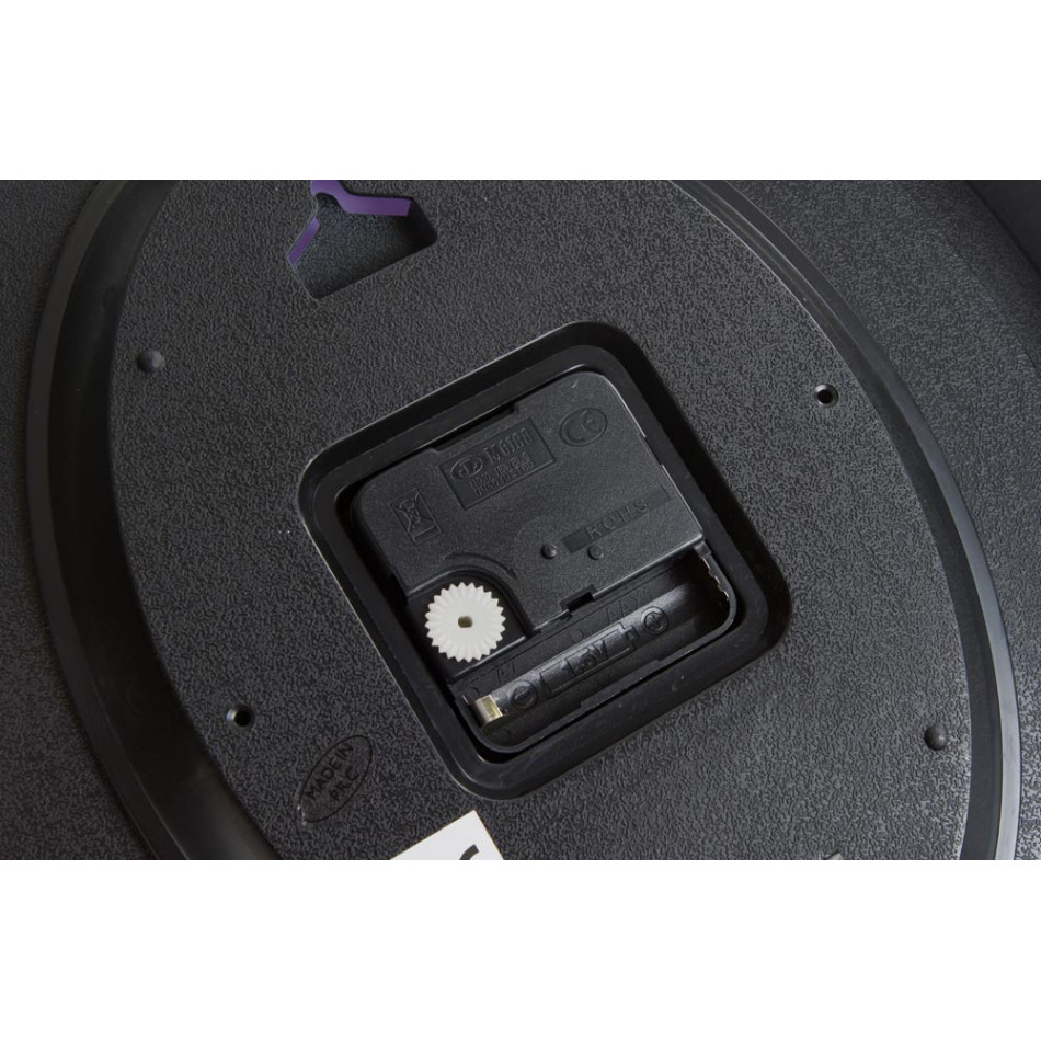 Wall clock, silver/white, oval, 27x5x33cm