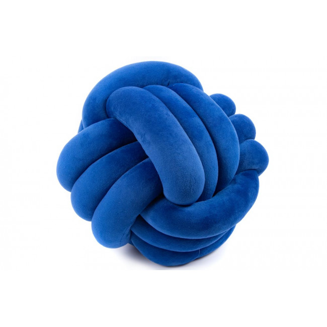 Fabric cushion KNOT Blue, D29cm