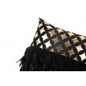 Декоративная подушка с перьями, черного / золотистого цвета, 45x45см
