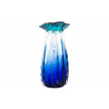 Glass vase Ingebo, blue/clear, 16x12x30cm