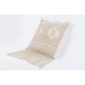 Decorative cushion Macrame, with fringe, creme colour,40x40cm