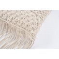 Decorative cushion Macrame, with fringe, creme colour,40x40cm