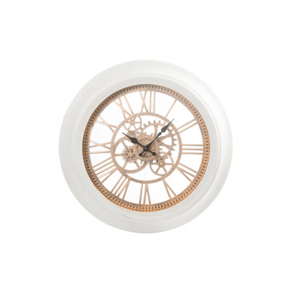 Wall clock Antique, ivory/golden, D51x5cm