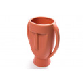 Vase Face, ceramic, orange colour, 17x10x21cm