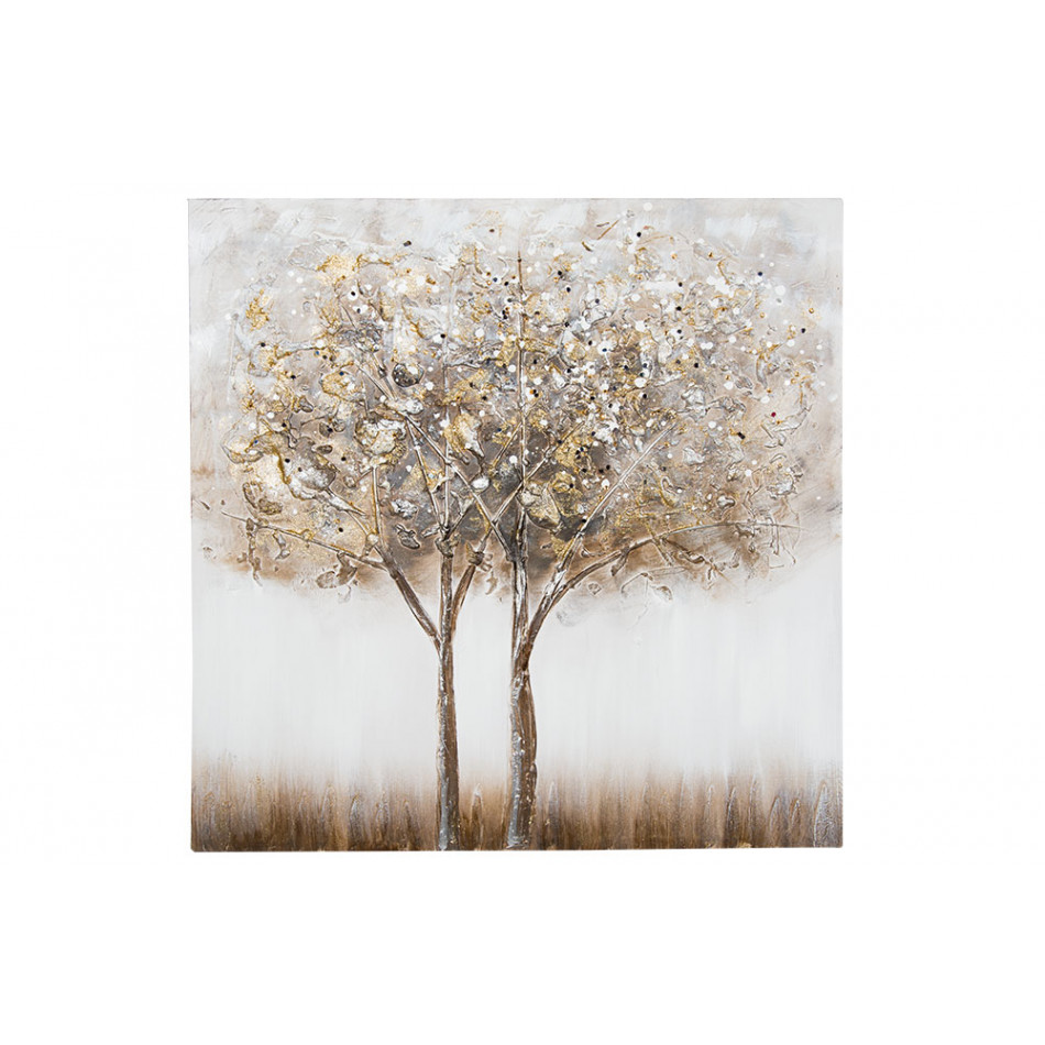 Canvas wall art Two trees, 80x80cm