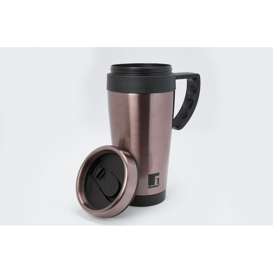 Thermo mug Neon Classic, pink colour, 400ml, H18xD8cm