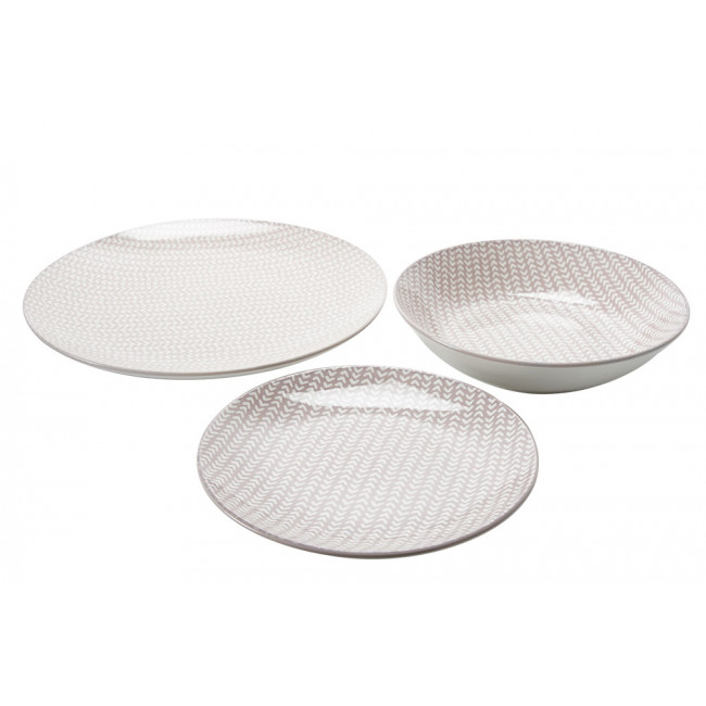 Tableware set, 18 pcs., ceramic, D27cm, D20cm