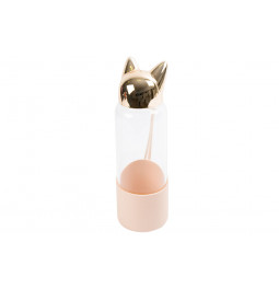 бутылка Cat, розовое золото, боросиликатного, 350ml, 20x6cm