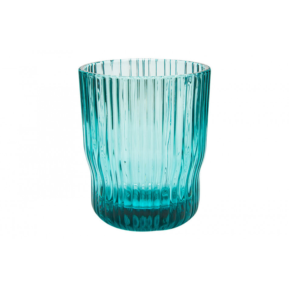 Water glass, blue colour, 250ml, H9.5xD8cm