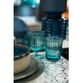 Water glass, blue colour, 250ml, H9.5xD8cm