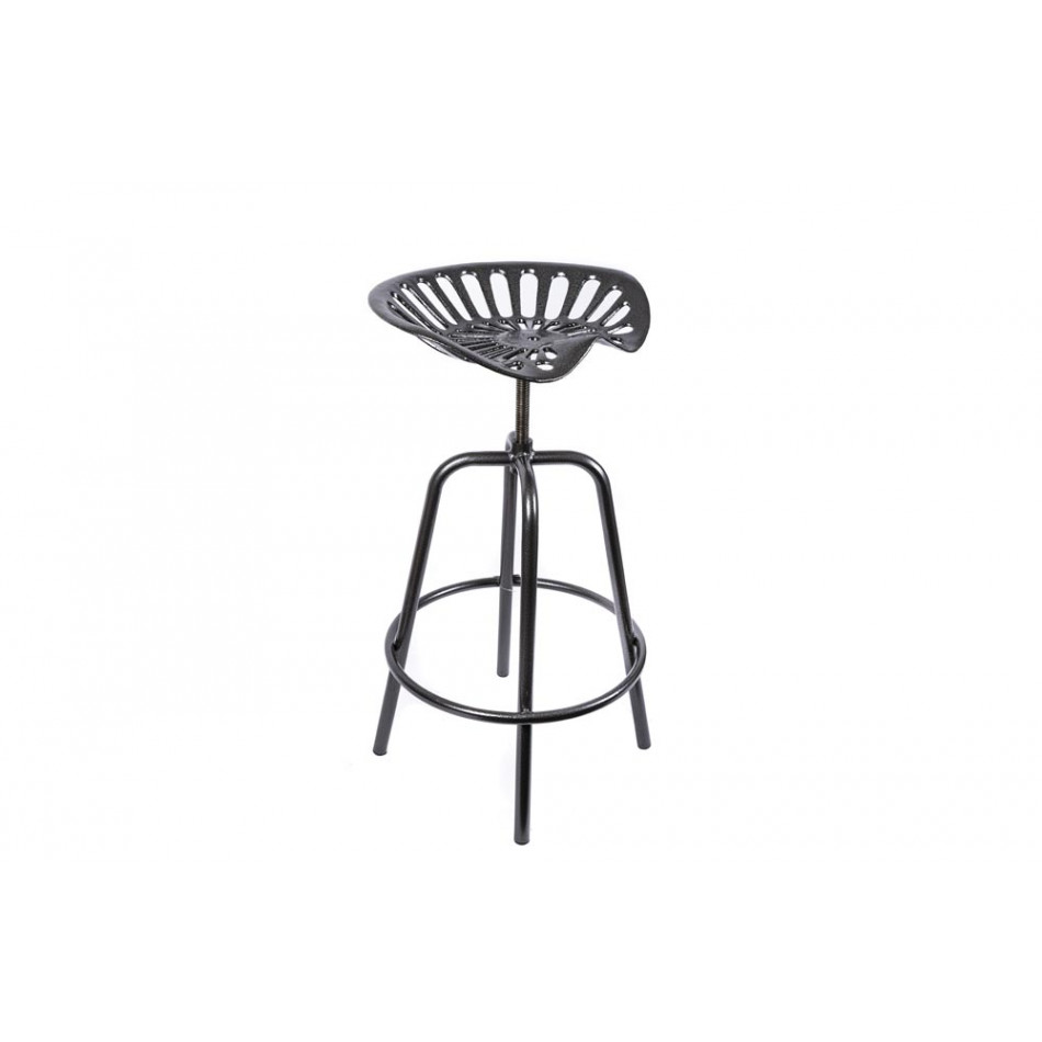 Metal chair Tractor, grey, H82x51x51cm, seat height 61-76cm