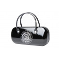 Glasses handbag black/white, H7x15.7x4.5cm