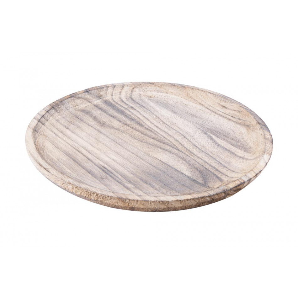 Декоративная тарелка Paulownia, коричневая, 28x3см
