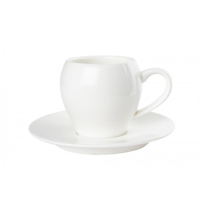 Фарфоровый эспрессо-чашка с блюдцем, h7cm, D12.8cm, 150ml