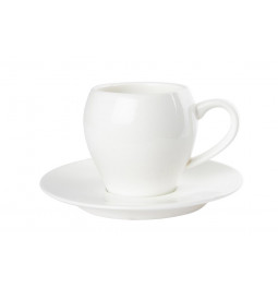 Porcelain Espresso Cup with saucer, h7cm, D12.8cm, 150ml