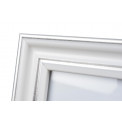 Plastic photo frame, white/silver, 10x15cm  