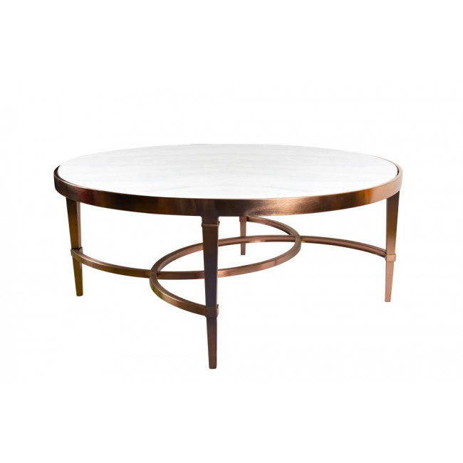 Coffe table Como, Stainless steel/Artificial marble, D102x42cm