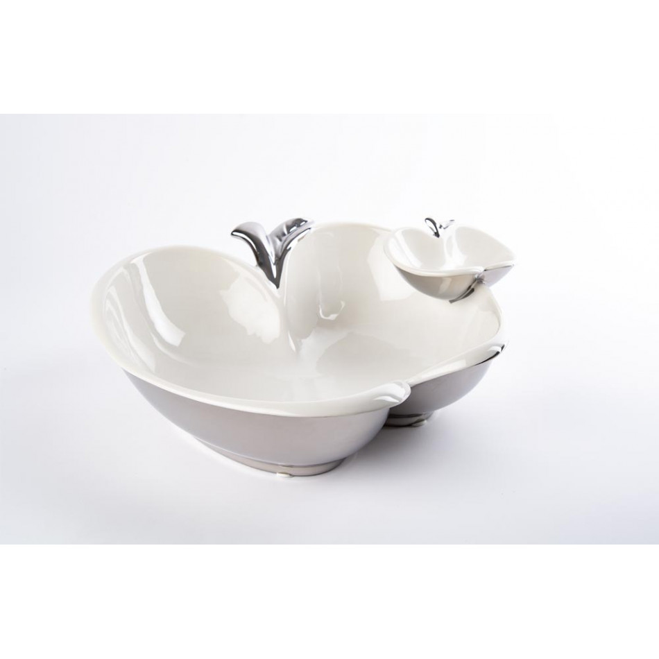 Decorative bowl Two apples, ceramic, 29x25.5x9cm