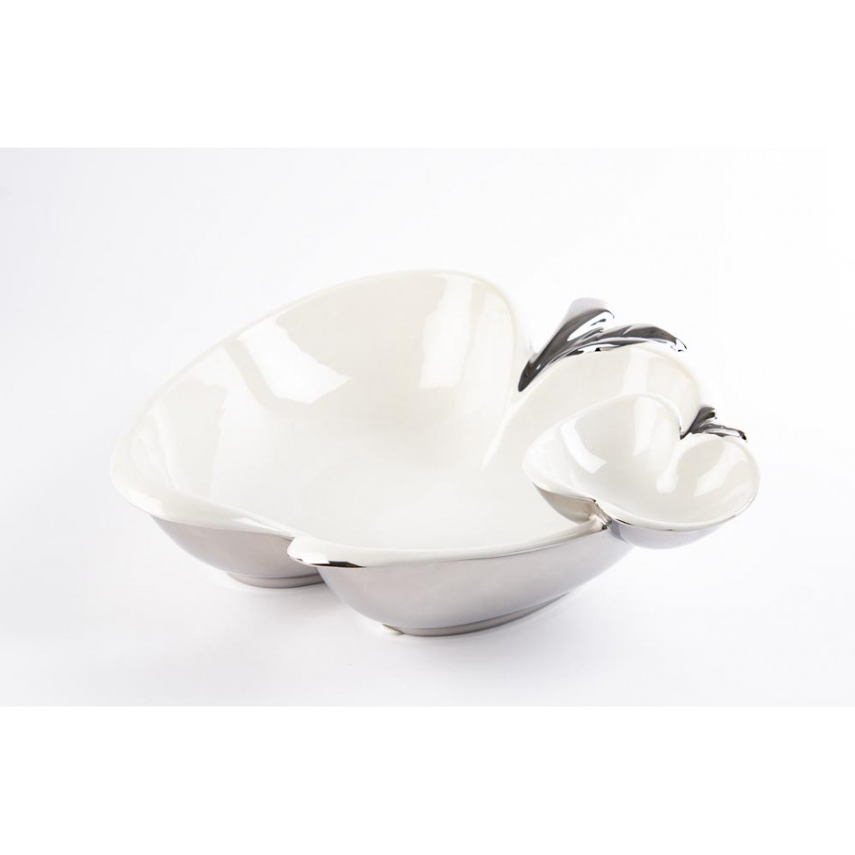 Decorative bowl Two apples, ceramic, 29x25.5x9cm