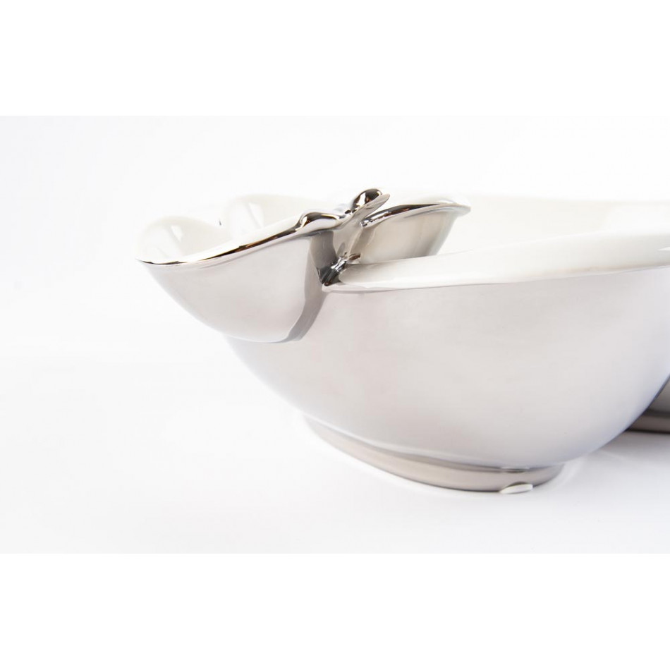 Decorative bowl Two apples, ceramic, 29x25.5x9cm