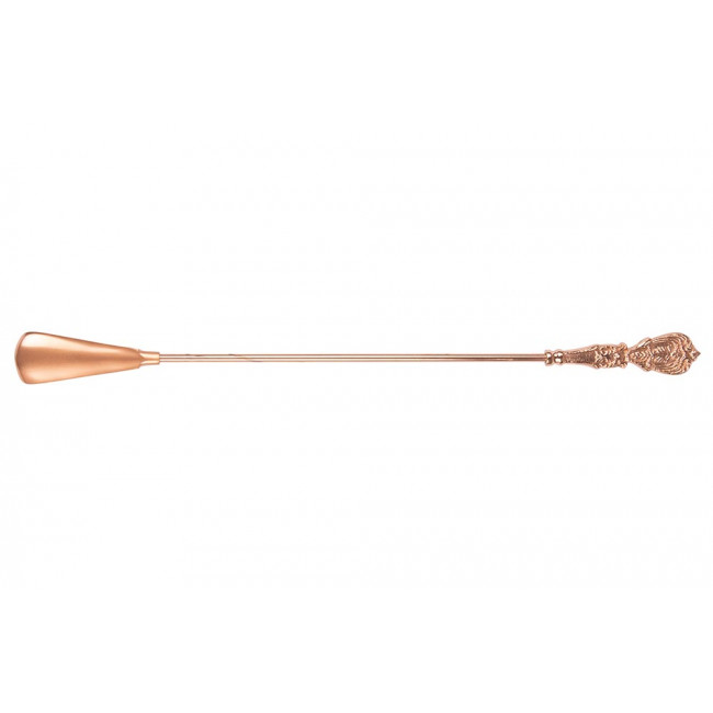 Aluminium shoe horn, copper finish, 62x5x1.5cm