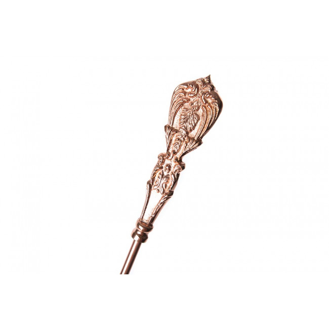 Aluminium shoe horn, copper finish, 62x5x1.5cm