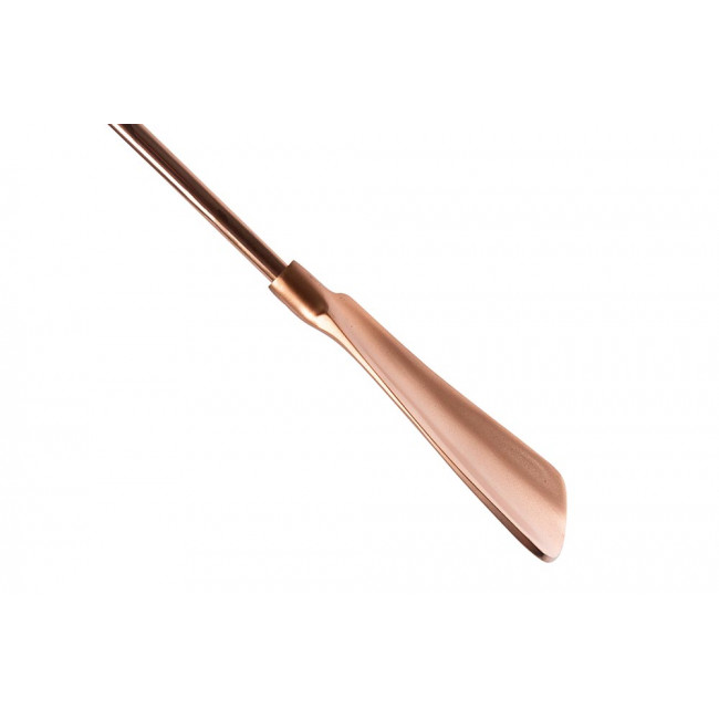 Aluminium shoe horn, copper finish, 62x5x1.5cm