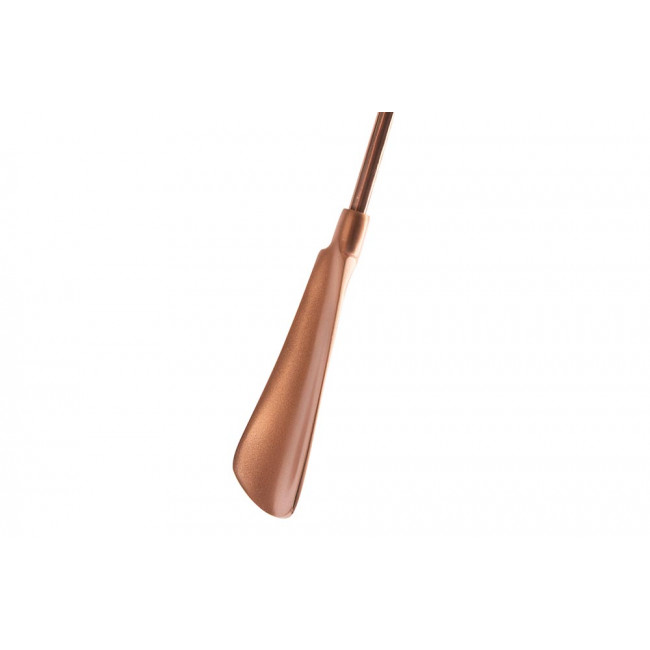 Aluminium shoe horn, copper finish, 62x5x1.5cm