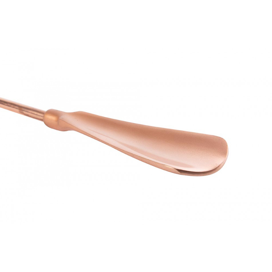 Aluminium shoe horn, copper finish, 62x5x1.5cm
