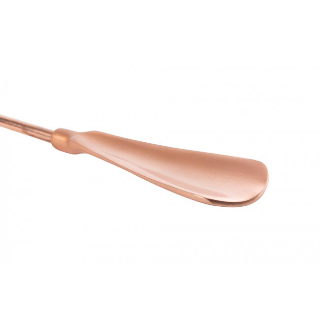 Aluminium shoe horn, copper finish, 62x5x1.5cm